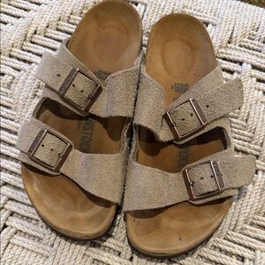 Birkenstock Kids Sandals - Light Brown Suede